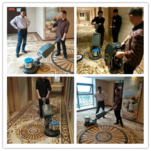 酒店地毯洗地机指导培训